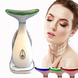 Face Massager Face Neck LED Pon Therapy Skin Tighten Beauty Device Reduce Double Chin Anti Wrinkle Remove Lifting Massager Skin Care Tools 230617