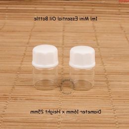 200pcs/lot Wholesale 1ml Mini Glass Essential Oil Bottle Small Dropper Vial 1/30OZ Refillable Cosmetic Packaging Test Jarhood qty Xmtvn