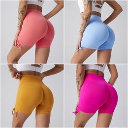 Active Shorts 2023 Summer Gym Women Adjustable Drawsting Yoga Wear Women's Cycling Running Sports Leggings Raises BuGym