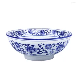 Dinnerware Sets Asian Bowls Chinese Bowl Cereal Soup Salad Pasta Porcelain Vintage Blue Serving Noddles For Home Kitchen 7inch