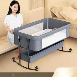 Multi Functional Foldable Portable Cradle European Style Baby cribs beds Bed, Splicing Large Bed Side Convertible Crib