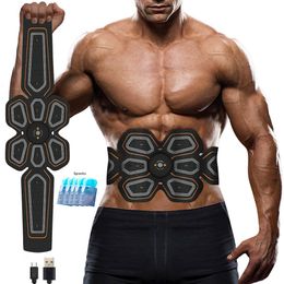 Core Abdominal Trainers Abs Stimulator Muscle Toner EMS Press Trainer Abdomen Electrostimulation USB Charged Fitness Home Workout Toning Belt 230617