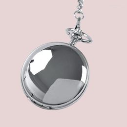 Pocket Watches Necklace Watch Smooth And Bright Fashion Retro Two-faced Silver With Two Colours To Choose