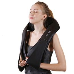 Other Massage Items Neck and Back Massager with Soothing Heat Electric Deep Tissue 3D Kneading Massage Pillow for Shoulder Leg Home Office Car Use 230617