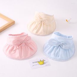 Hats Girls Summer Sun Visor Empty Top Cute Lovely Kawaii Caps Bow Decoration Pink Blue Beige