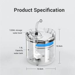 Supplies Automatic Cat Water Fountain Filter Indoor 2L Sensor Drinker for Cat Water Dispenser Pet Drinking Fountain for Cats Feeder