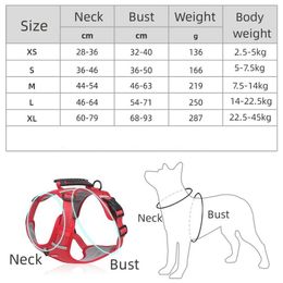 Harnesses Adjustable Nylon Dog Harness No Pull Breathable Vest Soft Safety Harness For Dog Small Large Running Training French Bulldog