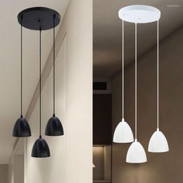 Pendant Lamps 3in1 Dinging Room Hanging Lights Chandelier Lighting For Living Metal Lampshade Home Decor E27 Lamp Base