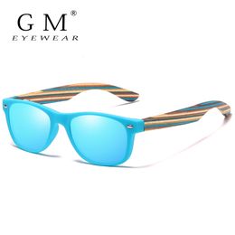 Sunglasses GM Flexible Kids Sunglasses Polarised Boys Girls Baby Wooden Sun Glasses UV400 Children Eyewear Eyeglasses 230617