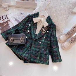 Winter Girl Suit Set Luxury Children's Fashion Clothing Toddler Baby Girls Clothes Wholesale Kids Outfits