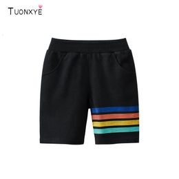 Shorts TUONXY Summer Children Boys Stretch Toddler Casual Cotton Colourful Stripes Bear Knitting Pocket Sport Pants 2 3 5 7 9year 230617