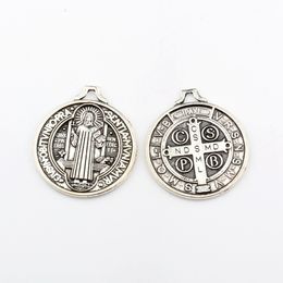 15Pcs Alloy Tudomro St Benedict Medals Charm Pendants For Jewellery Making DIY Handmade Craft A-484
