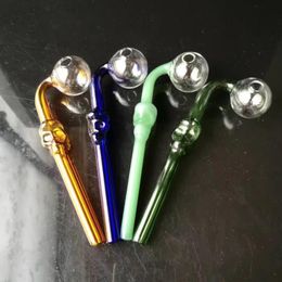 Glass Smoking Pipes Manufacture Hand-blown bongs Colourful Skeleton Curved Pot