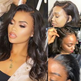 13x4 HD Lace Frontal 5x5 Transparent Lace Closure Preplucked Hairline Natural Wave Human Hair