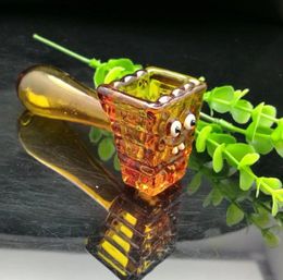 Glass Smoking Pipes Manufacture Hand-blown bongs Amber barrel glass pipe