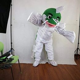 Performance Green Fish Mascot Costume Top Cartoon Anime theme character Carnival Unisex Adults Size Christmas Birthday Party Outdoor Outfit Suit