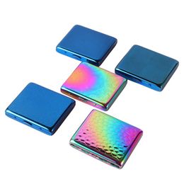 Latest Colourful Pattern Skin Metal Alloy Cigarette Case Herb Tobacco Preroll Rolling Clips Stash Box Portable Innovative Smoking Container Holder Shell DHL