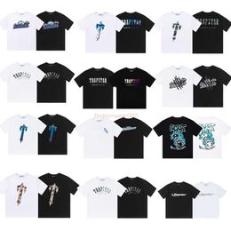 Tasarımcı Moda Giyim Tees tsihrts Gömlekler Trapstar Gradient Baskılı Kısa Knolu Yaz Erkek Tshirt Erkekler Gevşek Pamuk Modaya Geri Marka Amerikan Gündelik Ins Rock