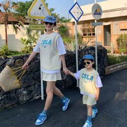 Family Matching Outfits Family Clothing Sets Mother Kids TshirtShorts Summer Birthday Party Mommy and Me Clothes Mother Daughter Son Outfits FY06141 230617