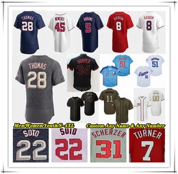 Washington Baseball jersey Lane Thomas Joey Meneses Jeimer Candelario Dominic Smith Luis Garcia Alex Call CJ Abrams Keibert Ruiz Stone Garrett Patrick Corbin Grey