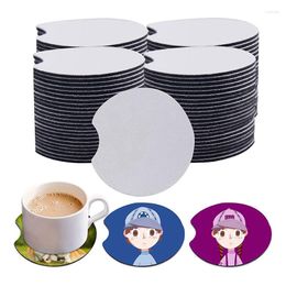 Table Mats 120 PCS Sublimation Coasters Blanks 2.75 In Circular Opening Car For DIY Crafts