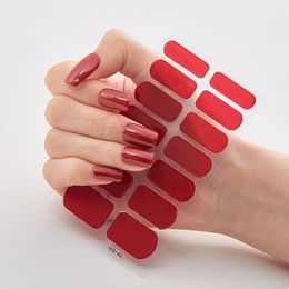 Nail Stickers Christmas Dress Up Fashion Polish Pure Solid Colour Self Adhesive Sticker Nails Designer Tips
