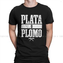 Men's T Shirts Narcos Crime TV Pablo Escobar Pure Cotton TShirt Plata O Plomo Classic Shirt Oversized Men Tee Design