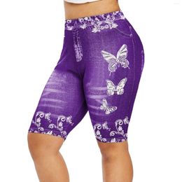 Active Shorts Slim Floral Pants Leggings Waist Casual Stretch Tights Fitness Running Print Women's High Yoga Soft Loose For Women