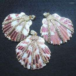 Charms 1pc Nature Shell Pendants Mother Of Pearl Pendant With Golden Colours Top Diy Jewellery Finding For Accessories