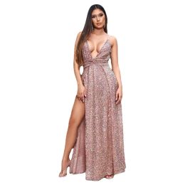 High Split Evening Dresses with Dubai Middle East Formal Gowns Party Prom Dress Spaghetti Straps sequined Plus Size Vestidos De Festa