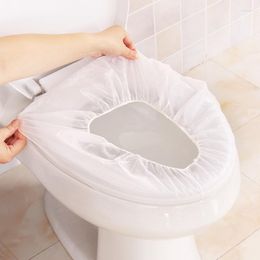 Toilet Seat Covers 1PCS Disposable Cover Mat Travel El Sanitary Safe Non-woven Fabric Portable Pad Bathroom Accessories