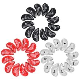 Other Golf Products 12 Pcs Golf Club Head Covers Iron Putter Head Cover Putter Headcover Set Outdoor Sport Golf Accessoires 230617