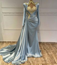 2023 Aso Ebi Luxurious Mermaid Prom Dress Beaded Lace Evening Formal Party Second Reception Birthday Bridesmaid Engagement Gowns Dresses Robe De Soiree ZJ419