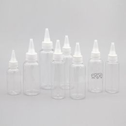 Storage Bottles 5pcs 40ml 50ml 60ml 70ml 75ml 80ml 120ml Empty Plastic Glue Bottle Squeeze Liquid Oil Dropper With Screw-On Lids