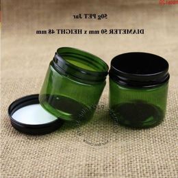 50pcs/Lot Promotion 50g Plastic PET Cream Jar Refillable Bottle 50ml Cosmetic Empty Container Aluminium Cap Pot Small Packaginghood qty Lqgic