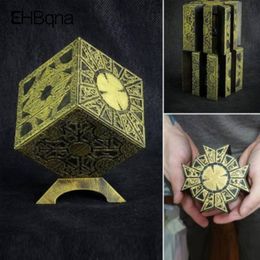 Decorative Objects Figurines 1 1 Hellraiser Puzzle Box Moveable Lament Horror Terror Figures Film Serie Hellraiser Cube Fully Pinhead Prop Figurine Toy 230617