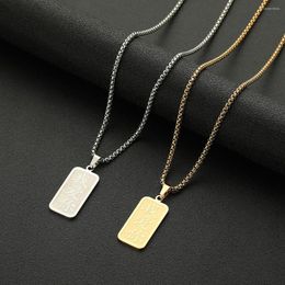 Pendant Necklaces Cxwind Stainless Steel Chinese I Love You Symbol Necklace Squre Bar Pendants Charm Chain Jewellery For Women Couple Choker