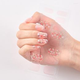 Nail Stickers 16 Tips/Sheet Lucency Patterned Nails With Creative Decoration Sticker For Decals Plain Shiny Tape