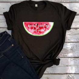 Women's T Shirts Watermelon Tee Beach Tops Women 2023 Summer Fruit Cute Sexy Tees Holiday Graphic Clothes Cartoon Tshirts Harajuku L