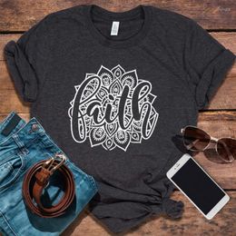 Women's T Shirts Faith Woman Tshirts Aesthetic For Women Christian Clothes Summer Sexy Tops Vintage
