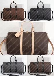 TOP Duffle Bag 45-50-55cm Women And Men Travel Bags Travel Bag Men Leather Handbags Large Cross Body