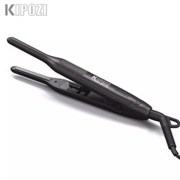 Hårrätare Kipozi Liten hårstrån Kort hår Pixue Cut Dual Voltage Flat Hair Iron Thin Pencil Beard Straightener 230617