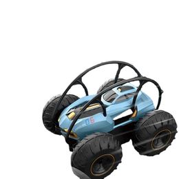 Rc Cars Remote Control Stunt Car 360 Rotate 2 Sides Waterproof Driving On Water And Land Amphibious Electric Toys For children