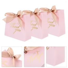 Gift Wrap 30 Pcs Favor Boxes Wedding Candy Container Bronzing 11.5x4.5cm Packaging Pink White Cardboard Case Bridesmaid