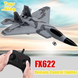 Electric/RC Aircraft RC aircraft FX622 remote control foam outdoor aircraft fixed wing glider fighter 2.4G UAV electric toy children's gift 230619