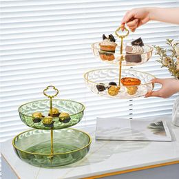 Plates Useful Fruit Plate Tray Thickened Snack Candy High Capacity Living Room Coffee Table Home Rack Organization