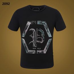 NEW STYLE Phillip Plain Men T Shirts Designer PP Skull Diamond T Shirt Short Sleeve Dollar Brown Bear Brand Tee High Quality Skulls T Shirt Tops P2092