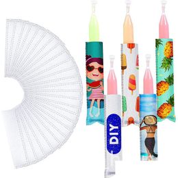 Ice Cream Tools Sublimation Blank Neoprene Lolly Sleeves Diy Heat Transfer Printing Reusable Pop Sleeve Antizing Popsicle Bags Drop Dhtxs