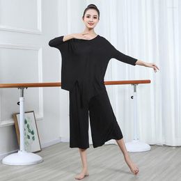 Stage Wear Modern Dance Yoga Practice Clothes Female Tops Modal Classical Modeling Teacher Base Training