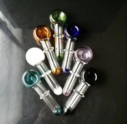 Glass Smoking Pipes Manufacture Hand-blown bongs Colourful New Concave Head Cigarette Pot